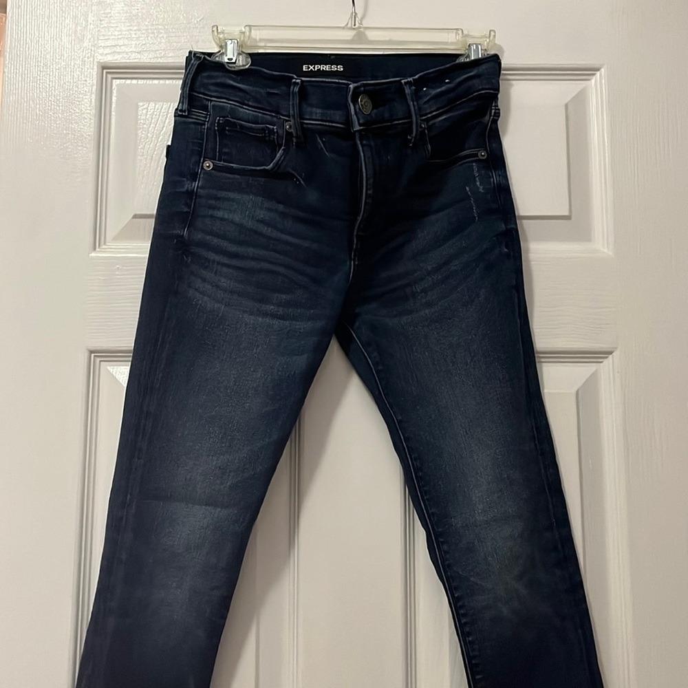Blue dark wash jeans